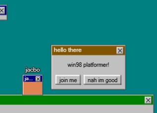 windows 98 platformer