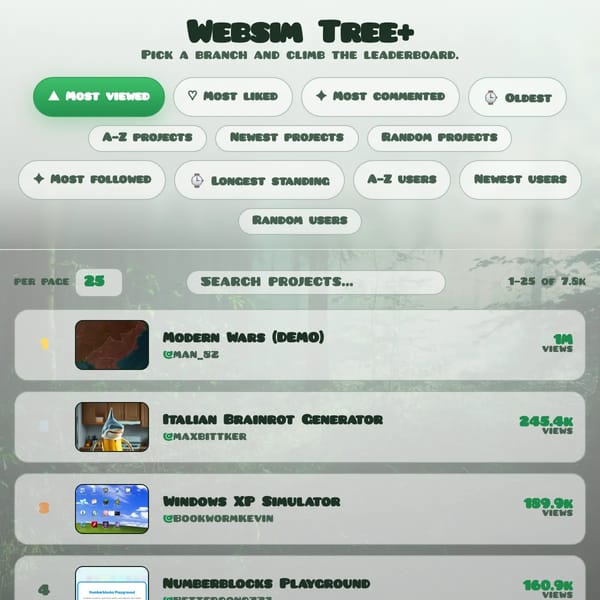 Websim Tree+