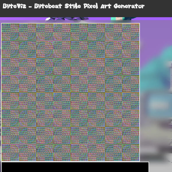ByteViz - Bytebeat Style Pixel Art Generator