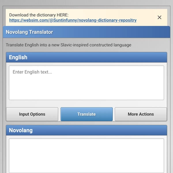 Novolang Translator