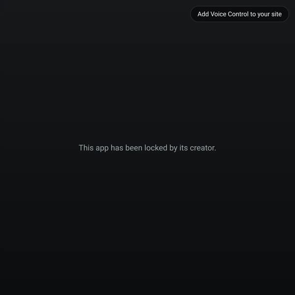 Voice Control (is no more)