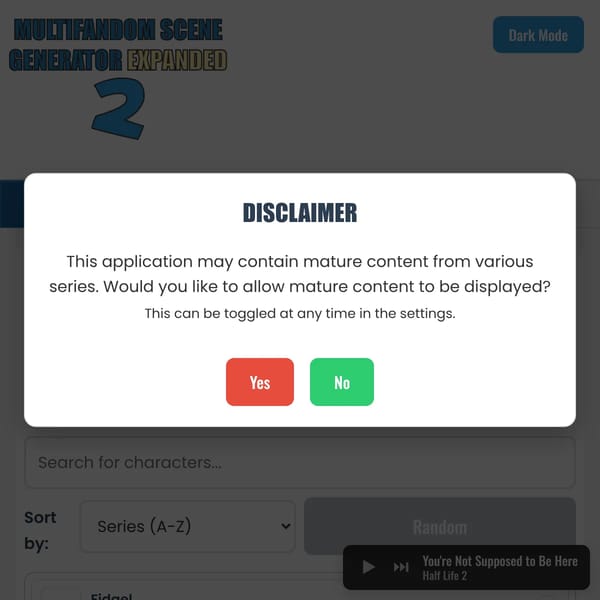 Multifandom Scene Generator