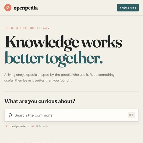 Openpedia (Wikipedia but everyone can edit)