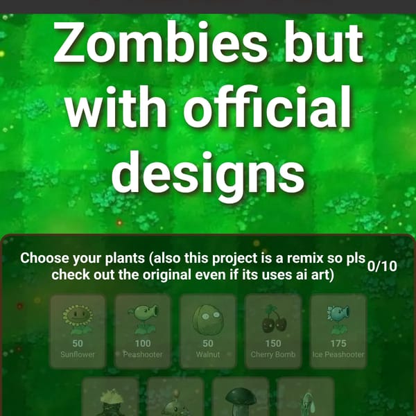 litteral Plants vs. Zombies but with official designs (and sounds)