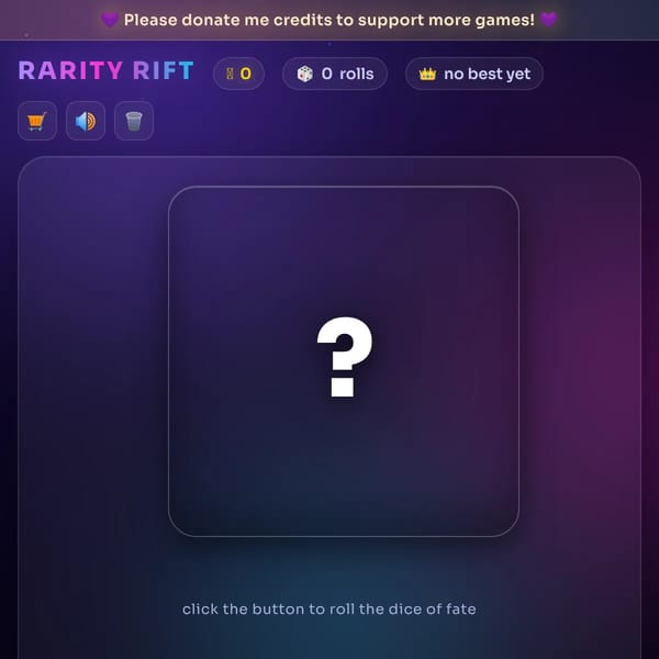 Rarity Rift - Roll Numbers