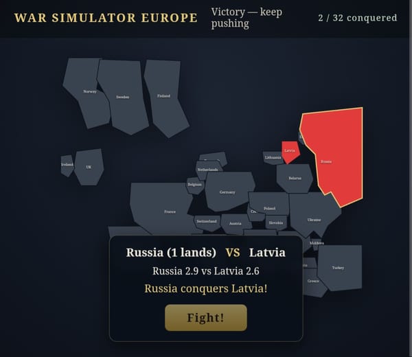 War Simulator Europe