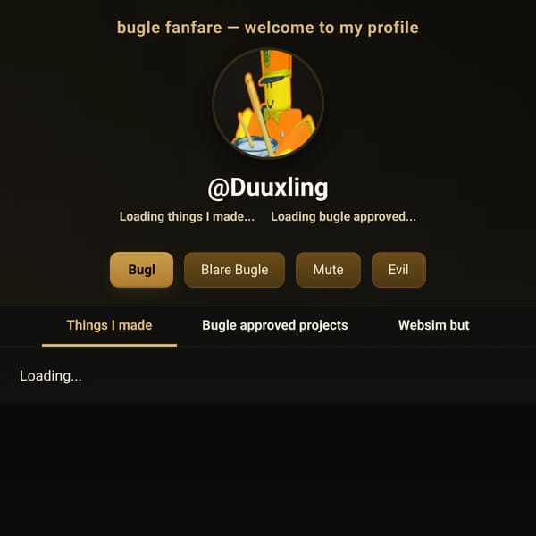 My bugle profile