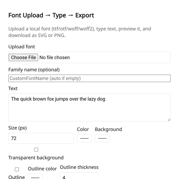 Custom Font Button Maker
