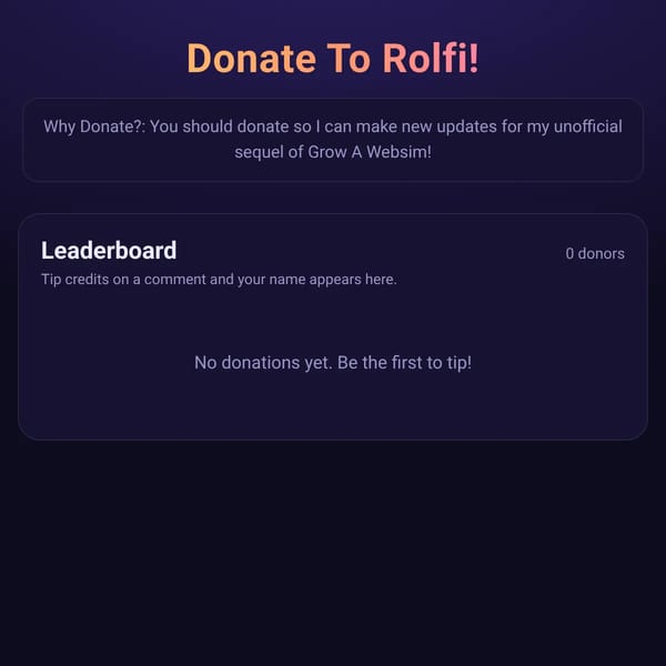Donate To Rolfi!