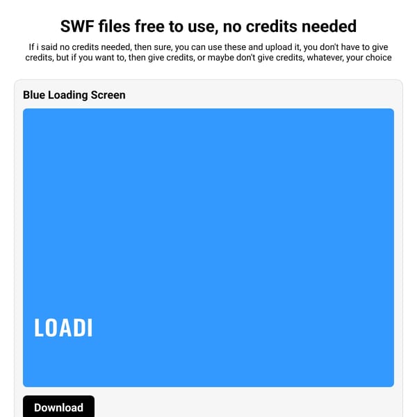 SWF files free to use