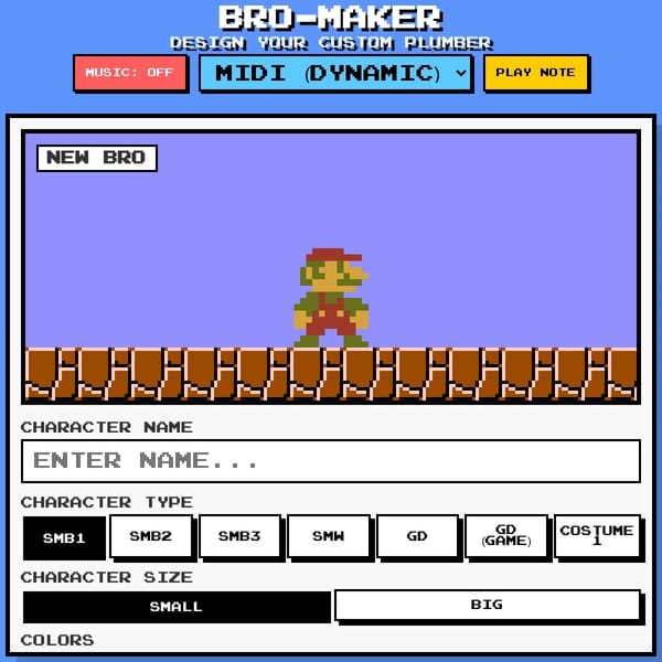 MAKE A NEW MARIO BROTHER (BRO-MAKER)