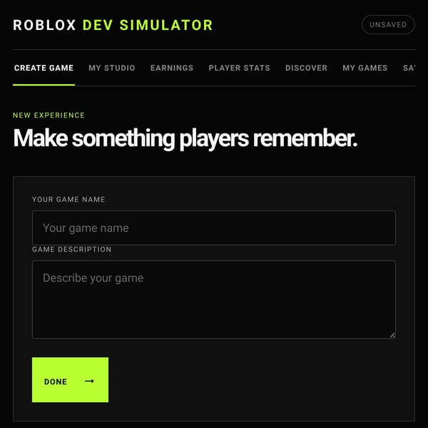 Roblox Dev Simulator