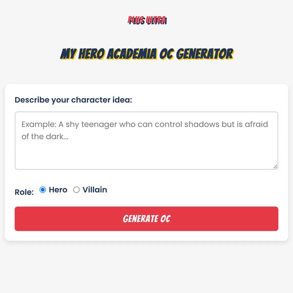 MHA OC Generator