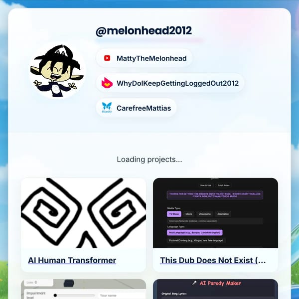 my profile page