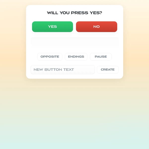 Yes No Buttons