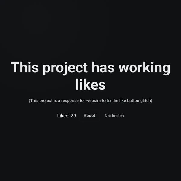 This project has working likes