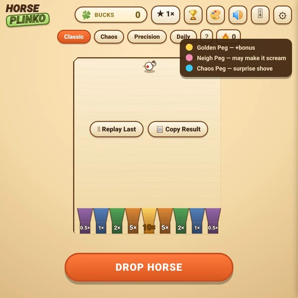 HORSE PLINKO