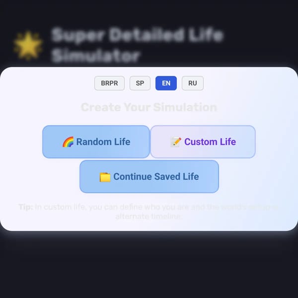 Super Detailed Life Simulator  V1.0