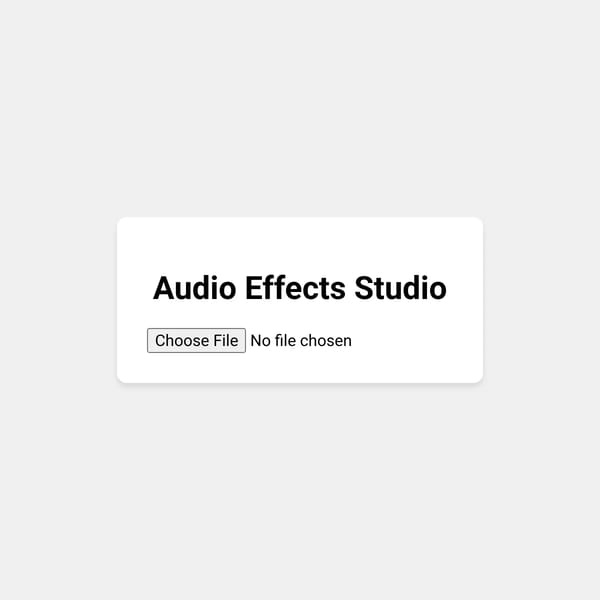 Audio Effects Studio