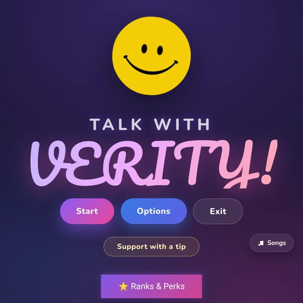Verity - chat with the totally friendly chatbot