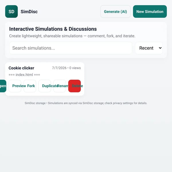SimDisc (websim clone)