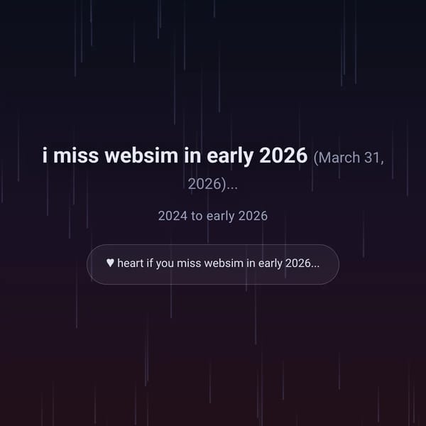 i miss websim