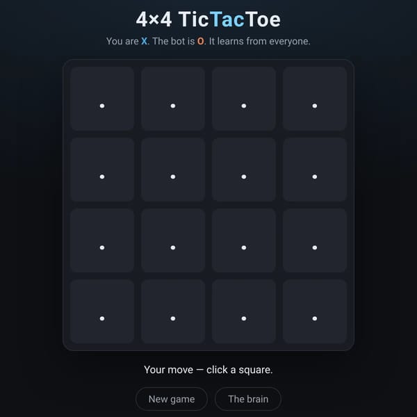 4x4 Tic Tac Toe
