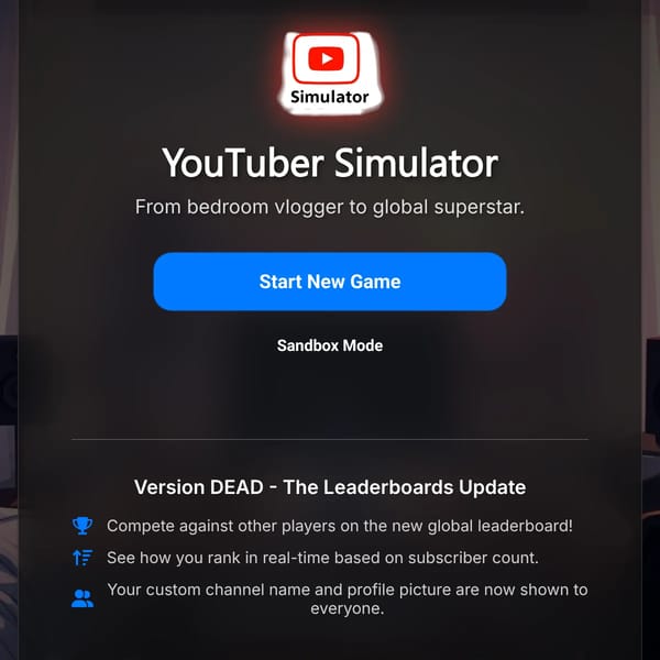 YouTuber Simulator