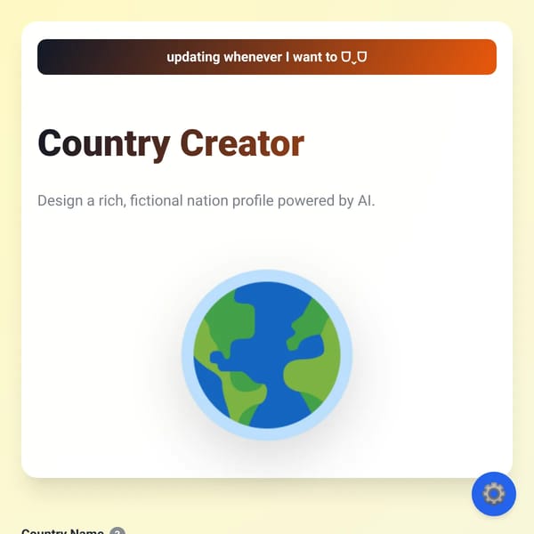 Create Your Own Country