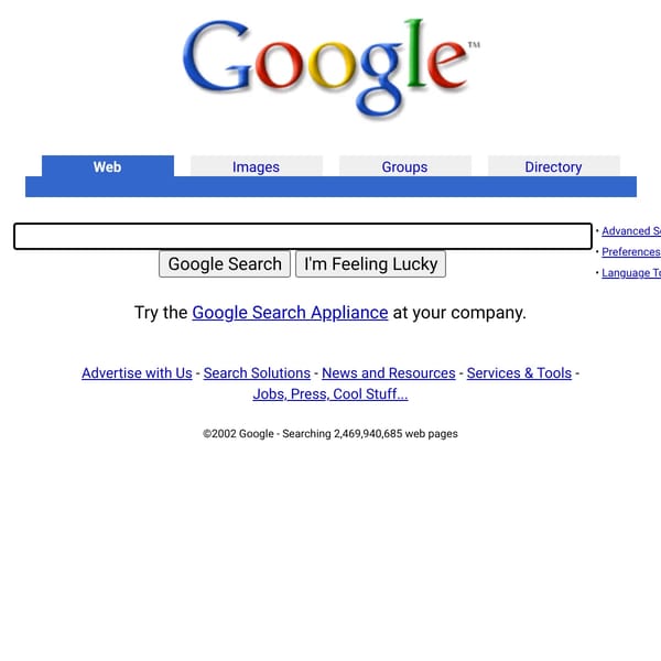(Fully Working?) 2002 Google