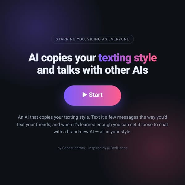 AI copies your texting style and talks with other AIs