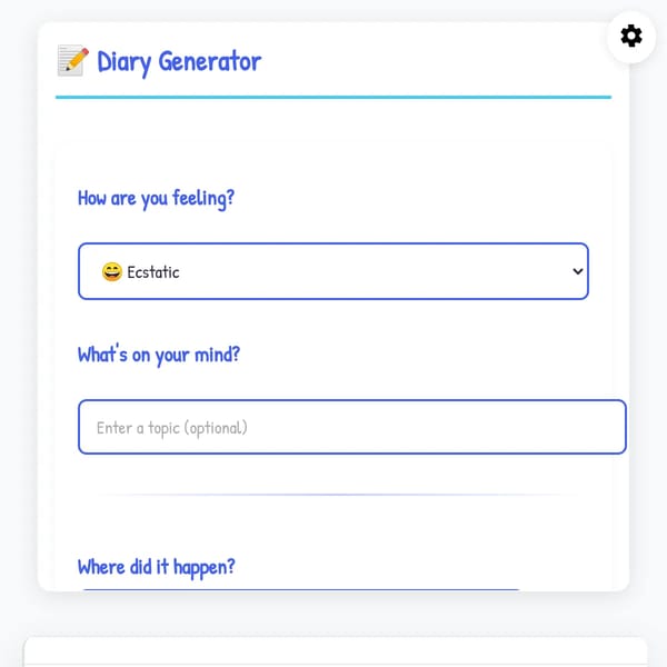 Modern Middle School Diary Generator+