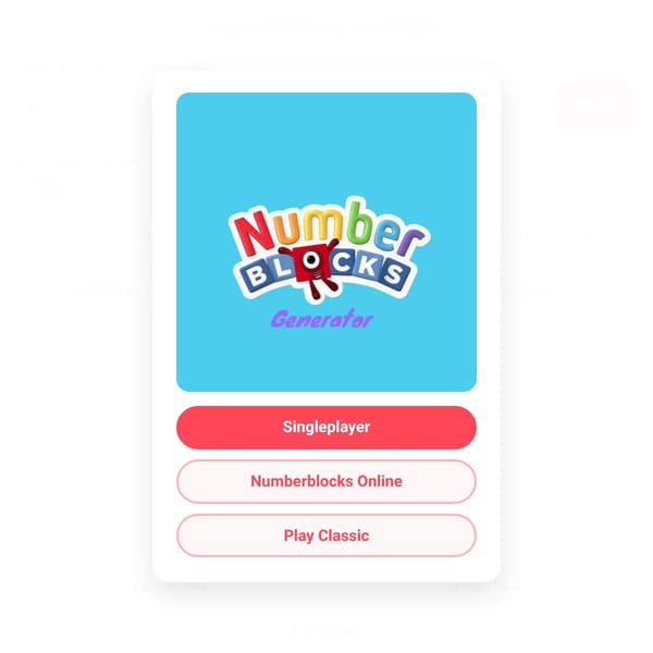 Numberblocks Generator