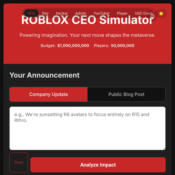 RBLX CEO Simulator 2.0