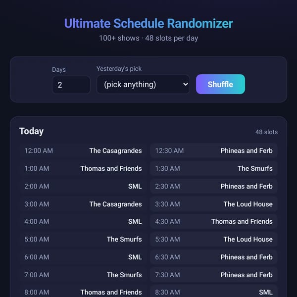 Schedule Randomizer