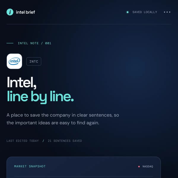 Intel Brief