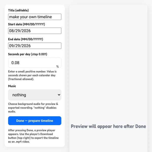 Make Your Own Timeline