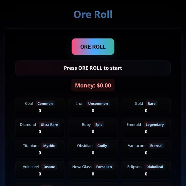 Roll for ores