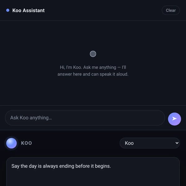 Kooai- an actual both groq and fish audio
