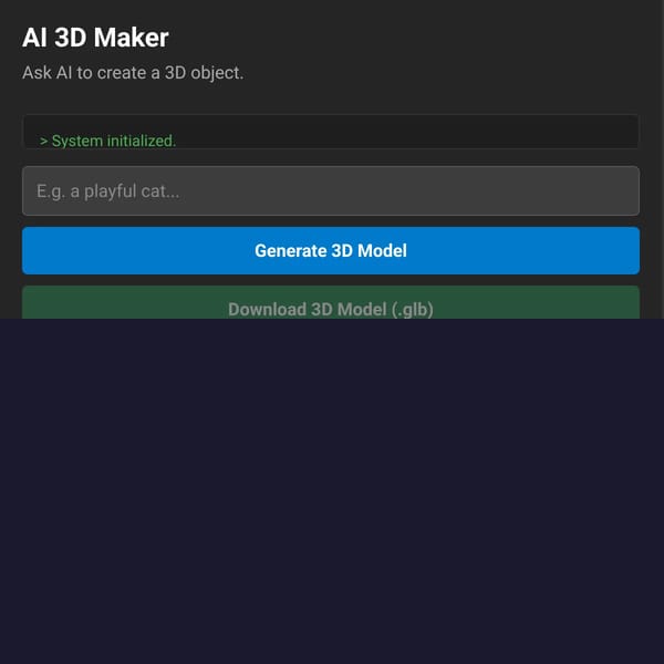 AI 3D Model Studio