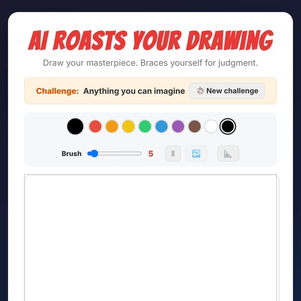 AI Roasts Your Drawing (color picker update)