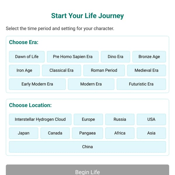 AI Life Simulator