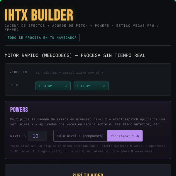 IHTX Builder