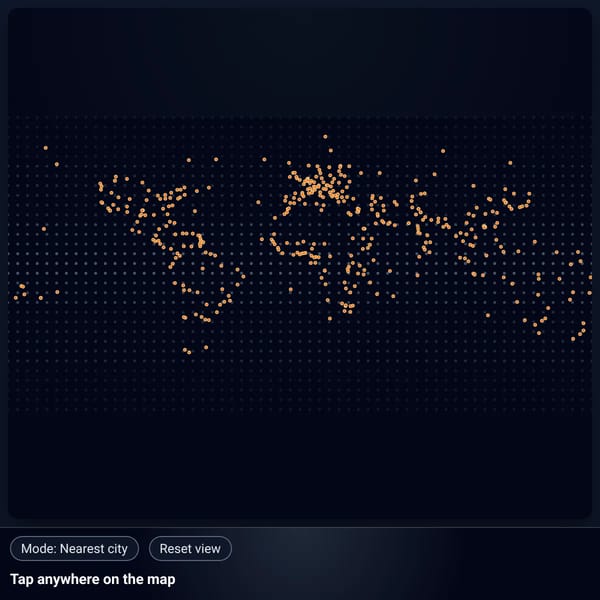 Nearest City Map