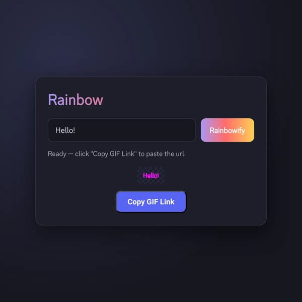 Rainbow Text