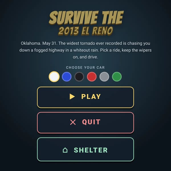 2013 El Reno Escape, Second Version Coming as the AI Ruined my game