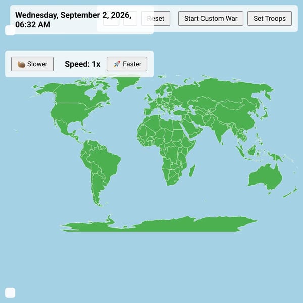 World Map War Simulator