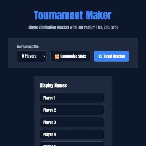 Tournament Maker