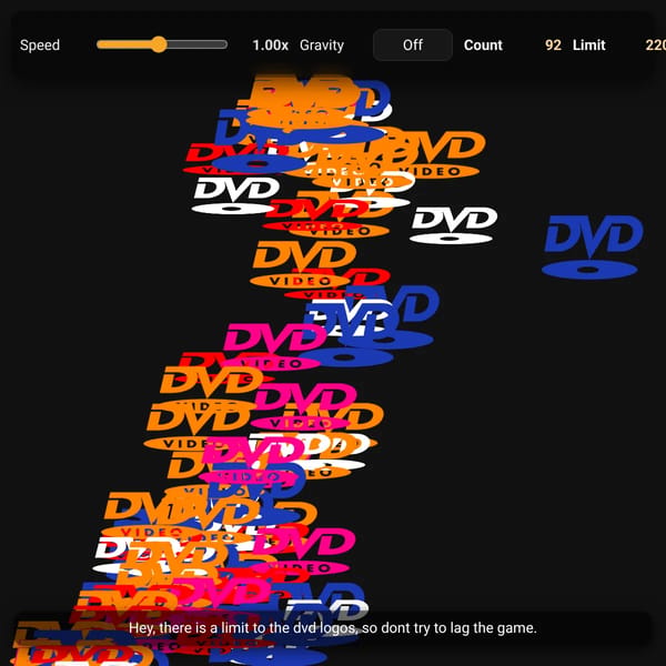 the dvd logo, but every time it hits the wall it duplicates