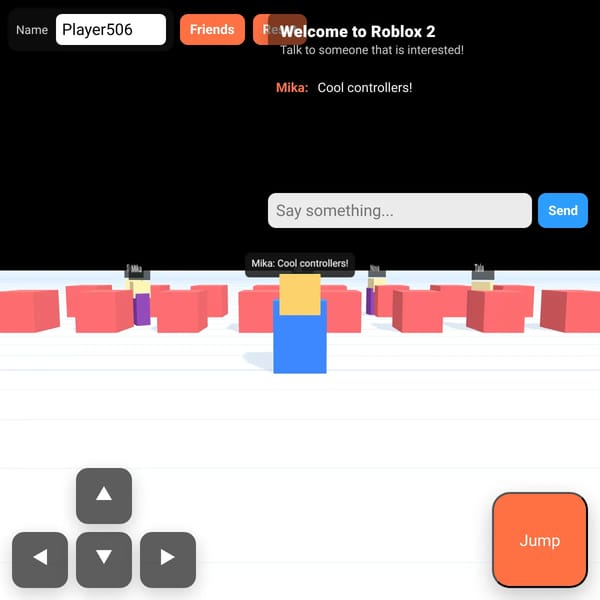 Mini Roblox — Scene + Chat